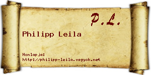 Philipp Leila névjegykártya